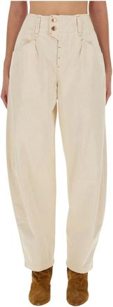 Isabel Marant Oumaya Trousers - Trousers - Mujer - Beige - L