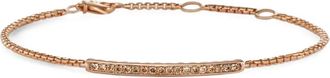 David Yurman Bracciale Petite Pavé Bar in oro rosa 18kt con diamanti (1,7mm)