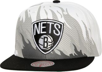 Mitchell & Ness Mens Mitchell & Ness White Brooklyn Nets Hot Fire Snapback Hat at Nordstrom