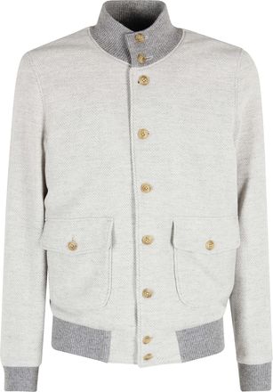 L.B.M. 1911 Grey Herringbone Wool Jacket