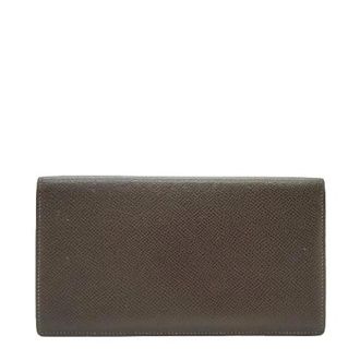 Herm&egrave;s Pre-owned Wallets, female, Brown, Size: ONE SIZE Pre-owned Fleming Epsom Ebene Long Wallet