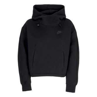 Nike Tech Fleece Oversized Hoodie - Dames - Sportshirts - Zwart - M - Katoen - Fitness