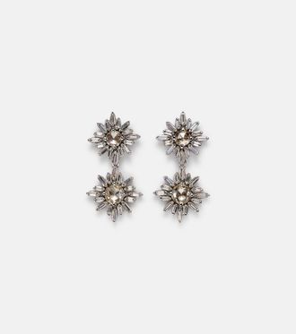 Suzanne Kalan 18kt white gold drop earrings with diamonds