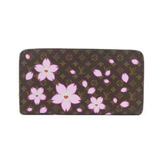 Louis Vuitton Blossom Brown Monogram Cherry Coated Canvas Long Wallet (Bi-Fold) (Pre-Owned)