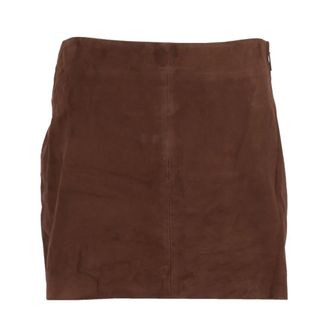 Arma Melody Mini Skirt - female - Arma - Leather Skirts - Brown - M - Skirts