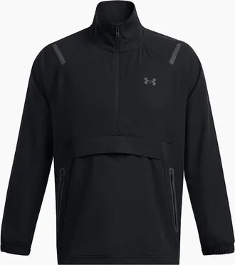 Under Armour Mens Unstoppable Solid Patterned Anorak Jacket with Drawstring - Black - Size: 38/Regular