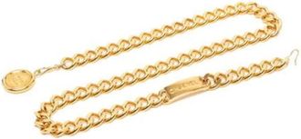 Chanel Pre-owned Chain riem - Dames - Vintage Accessoires - Geel - ONE Size - Vintage