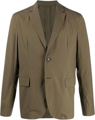 Acne Studios Klassieke katoenen blazer met gekerfde revers - Heren - Blazers - Groen - L - Katoen - Jassen