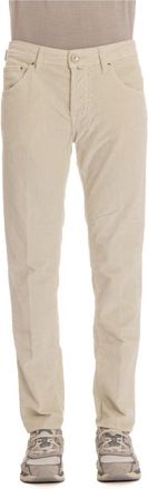 Jacob Cohen Luxe 5-Pocket Sartorial Jeans - Heren - Slim Fit Broeken - Beige - W32 - Katoen - Broeken