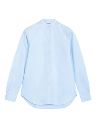Aspesi Blouse met ronde opstaande kraag - Blauw