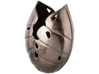 Schubiger M&ouml;bel Vase Leaves, Aluminium, Anthrazit H: 42 cm