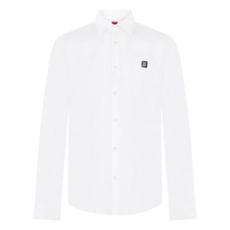 HUGO BOSS Ermo Slim Shirt - Heren - Zakelijke Overhemden - Wit - XL - Katoen - Overhemden