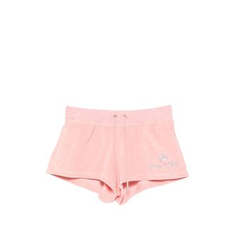 Sporty & Rich X Juicy Couture Crystal-embellished Drawstring Shorts