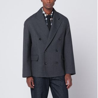 Bottega Veneta Grey double-breasted wool jacket