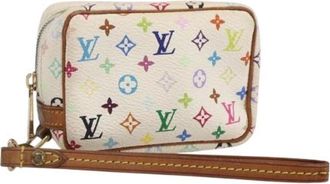 Louis Vuitton Pre-owned Clutches, female, White, Size: ONE SIZE Pre-owned Vintage Canvas Clutch