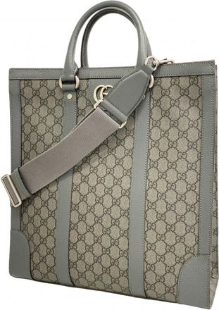 Gucci Gray Pvc Tote Bag (Pre-Owned)