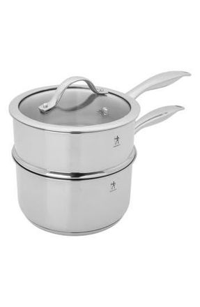 J.A. Henckels International Aragon 2.5-Quart Stainless Steel Steamer & Sauce Pan with Lid in Silver at Nordstrom Rack