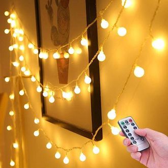 OEM Guirnalda De Luces Led De 10 M (33 Pies) Con 100 Led, 8 Modos, Resistente Al Agua, Con Control Remoto Y Temporizador Para Decoraci&oacute;n De Dormitorios, N