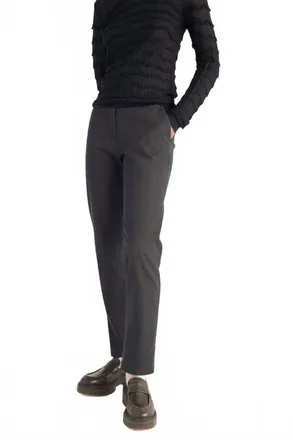 Cot&eacute;lac Straight Close-Fitting Pants In Black