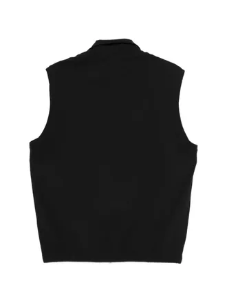 Eleventy Zip-Front Gilet Vest - Black