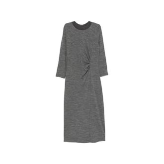 PESERICO Jurk met lange mouwen - Dames - Jurken - Grijs - Maat: L