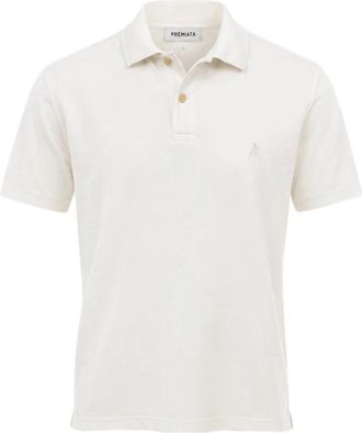 Premiata Polo met korte mouwen van piqu&eacute; - Heren - Polos - Wit - XL - Katoen - Tops