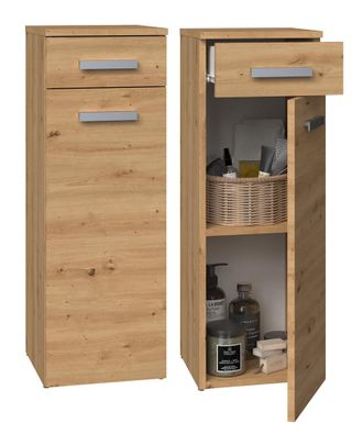 OEM Estanter&iacute;a Para Ba&ntilde;o De Roble Artesanal Con Caj&oacute;n Y Puerta - Dise&ntilde;o Universal, Funcionalidad Y Acabado De Alta Calidad