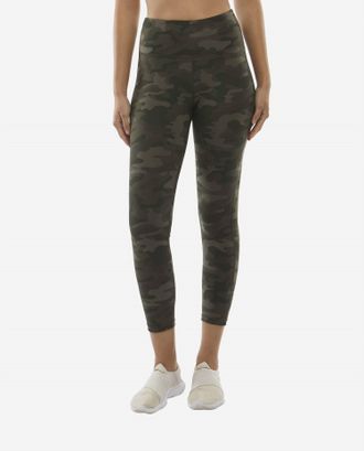 Danskin Highr Rise 7/8 Leggings With Pocket In Olive Camo Print