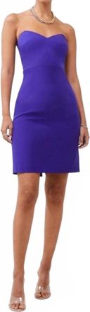 French Connection Echo Crepe Midi Dress In Cobalt Violet