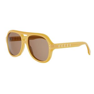 Fendi Five Sisters Aviator Zonnebril - unisex - Accessoires - Geel - Maat: 56 MM
