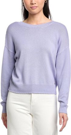 St. John Back Deep-V Cashmere-Blend Sweater