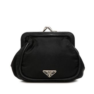 Prada Pre-owned Prada Tessuto Kiss Lock Frame Coin Pouch Ladies HSUFIPQ02M7GX117