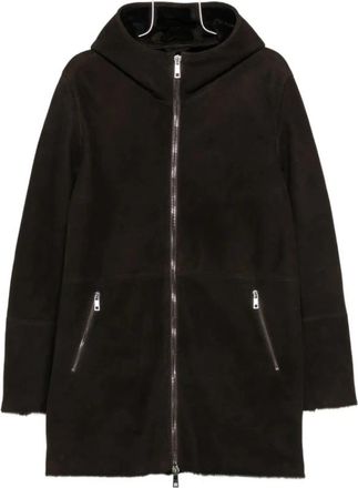 Giorgio Brato Fonde - Heren - Parka Jassen - Bruin - L - Leer - Jassen