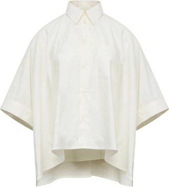 Maison Margiela Shirts - Dames - Overhemden - Wit - XS - Katoen - Overhemden