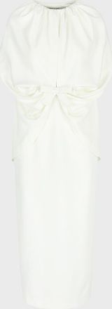 Bernadette Ruched Waist Long Cape Dress