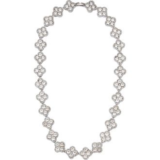 Adornia Crystal Clover Necklace in Silver at Nordstrom Rack