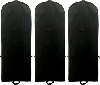 OEM [juego De 3] Fundas Transpirables De 180 Cm Para Prendas Largas Y Vestidos De Novia, Vestidos, Trajes, Abrigos, Chaquetas, Etc., Color Negro