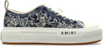 Amiri Schoenen, Dames, Blauw, 37 EU, Denim, Denim Court Lage Sneakers