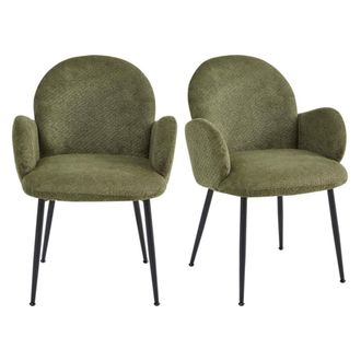 Moloo Silla de tela ikon oliva (x2)