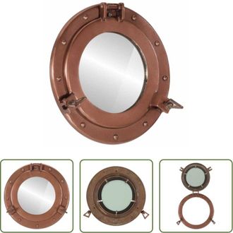 vidaXL Specchio a obl&ograve; - Specchio da Parete Design Obl&ograve; &Oslash;30 cm in Alluminio e Vetro