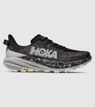 Hoka One One Womens Speedgoat 6 Running Shoes In Satellite Grey / Stardust