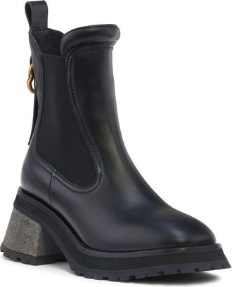 Moncler Gigi Lug Sole Chelsea Boot in Black at Nordstrom, Size 8.5Us