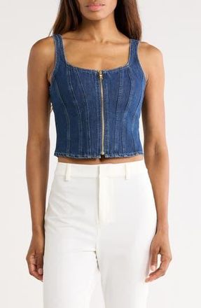 L'agence Elysia Zip Corset Denim Tank in Rampart at Nordstrom Rack, Size 18 (Similar To 18W-20W)