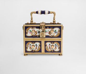 Dolce & Gabbana Dolce Box Handbag In Painted Wood - Woman Handbags Multi-colored Onesize