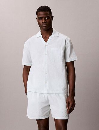 Calvin Klein Cotton Seersucker Pyjama Top