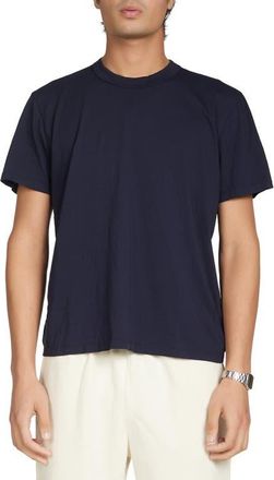 Les Tien Lightweight Binded Neck Tee in Navy at Nordstrom, Size Xx-Large