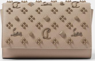 Christian Louboutin Paloma embellished leather clutch