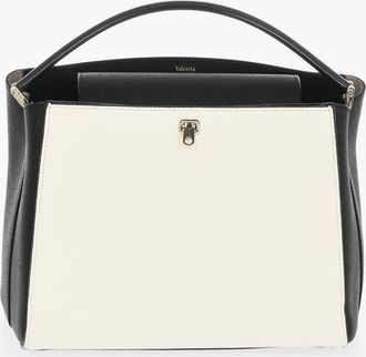 Valextra Two-Tone Leather Shoulder Bag Valextra
