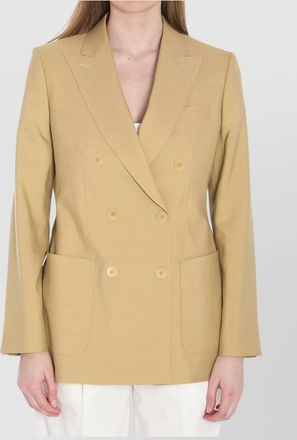 Max Mara peak lapels double-breasted blazer