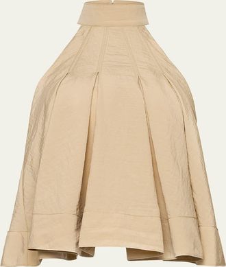 Cinq &agrave; Sept Jagger High-Neck Taffeta Blouse